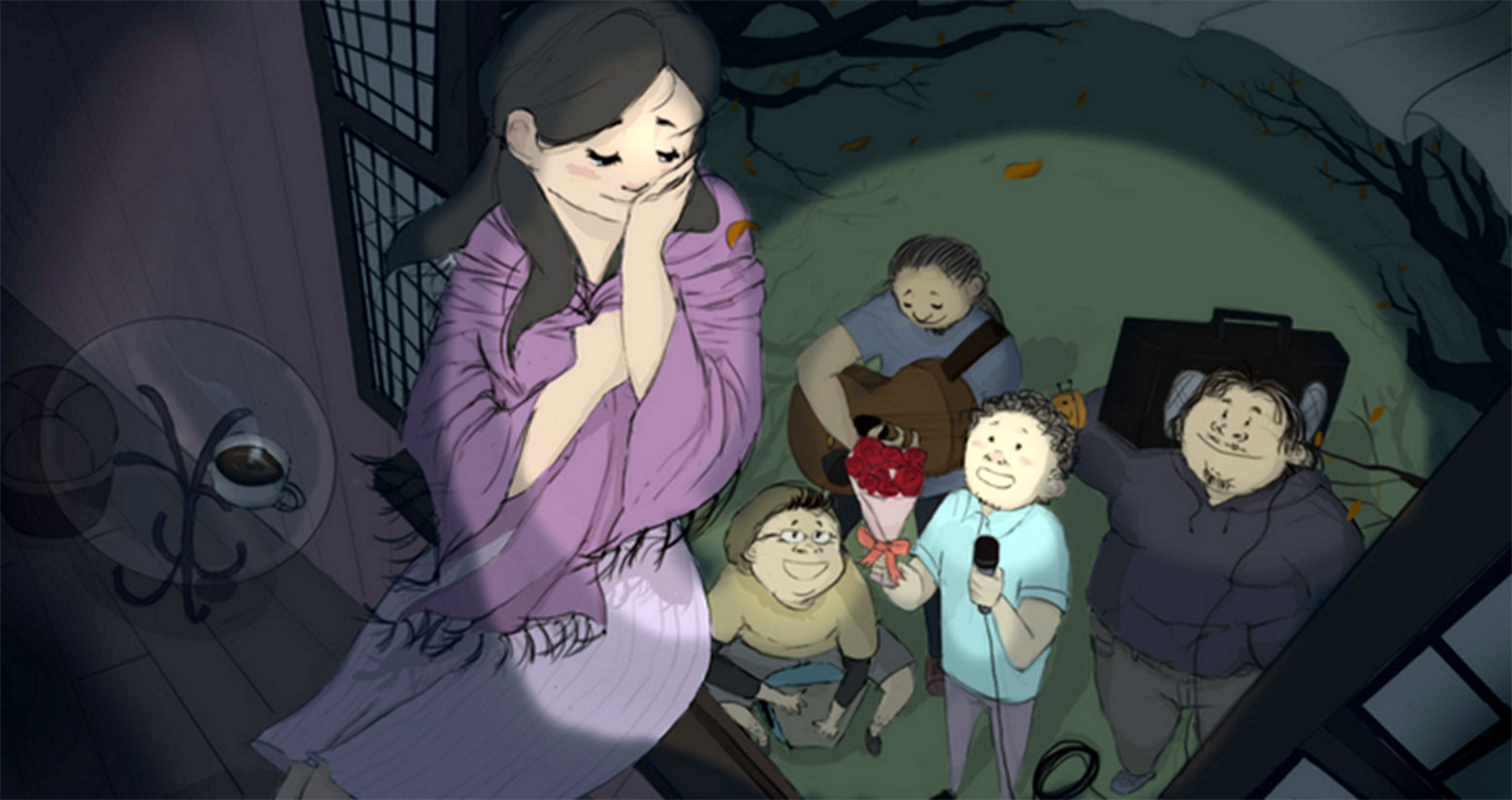 Harana - Traditional Filipino serenade illustration